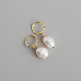 Freshwater Pearl Ear Clip S925 Silver Stud Earrings
