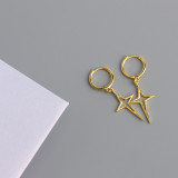 Cross Smooth-faced Ear Clip S925 Silver Earrings