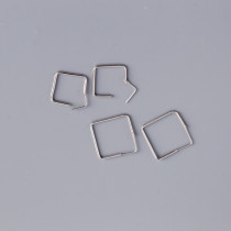 Geometric Square Ear Clip S925 Silver Earrings