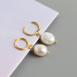 Freshwater Pearl Ear Clip S925 Silver Stud Earrings