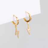 Lightning Pave cz Ear Clip S925 Silver Earrings