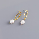 Baroque Style Irregular Freshwater Pearl S925 Silver Stud Earrings