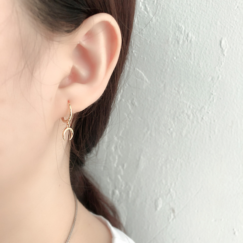Crescent Moon Ear Clip S925 Silver Earrings