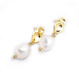 Baroque Style Irregular Freshwater Pearl S925 Silver Stud Earrings