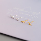 INS Simple Mini Lightning S925 Silver Stud Earrings