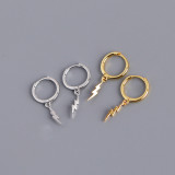 INS Simple Lightning Ear Clip S925 Silver Earrings