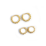 INS Simple Circle Ballpoint Ear Clip S925 Silver Earrings