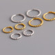 Geometric Circular Twist Ear Clip S925 Silver Earrings