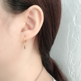 INS Simple Lightning Ear Clip S925 Silver Earrings