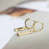 Asymmetric Line Ear Clip S925 Silver Earrings