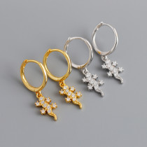 Animal Gecko Ear Clip Pave cz S925 Silver Earrings
