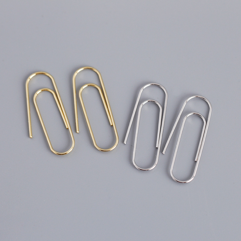 Simple Clip Charm S925 Silver Earrings