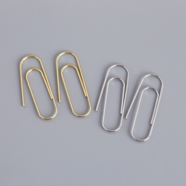 Simple Clip Charm S925 Silver Earrings
