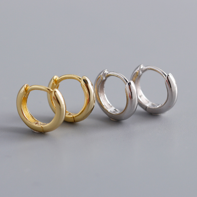 Simple Smooth-faced Ear Clip S925 Silver Earrings