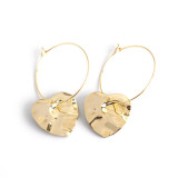 Simple Heart Wave Surface S925 Silver Earrings
