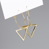 Geometric Triangle S925 Silver Earrings