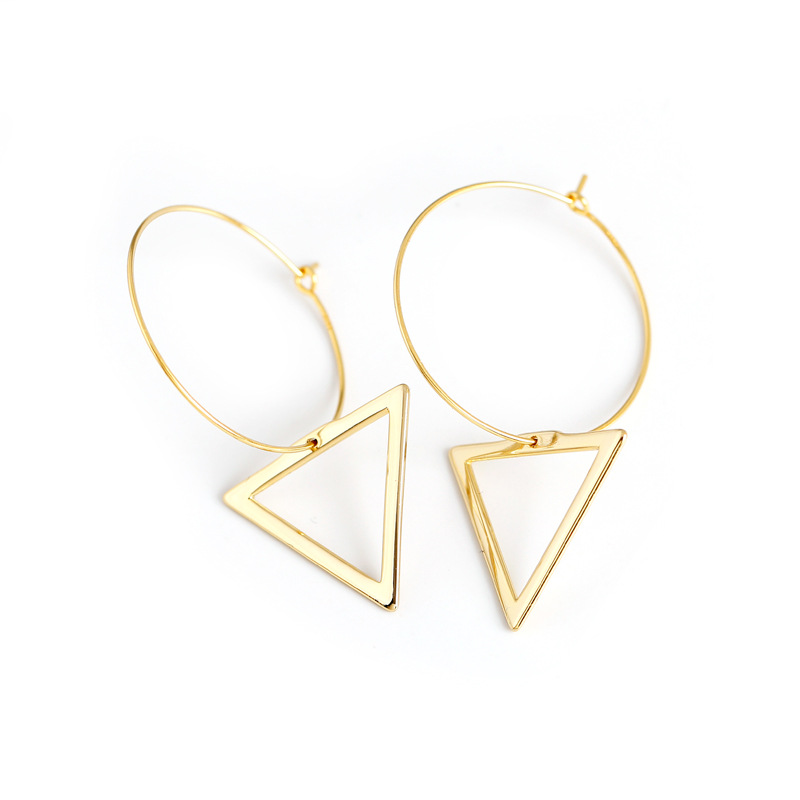 Geometric Triangle S925 Silver Earrings
