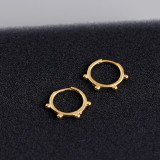 Geometric Circle Ballpoint S925 Silver Earrings