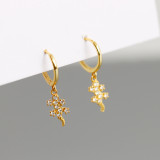 Animal Gecko Ear Clip Pave cz S925 Silver Earrings
