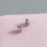 Vintage Cross Clover S925 Silver Stud Earrings