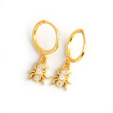 Spider Animal Ear Clip Eardrop Pave cz S925 Silver Earrings