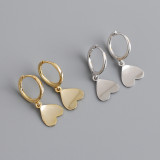 Heart Ear Clip Eardrop S925 Silver Earrings