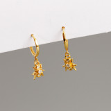 Spider Animal Ear Clip Eardrop Pave cz S925 Silver Earrings