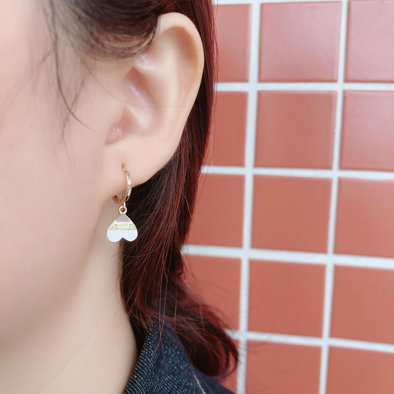 Heart Ear Clip Eardrop S925 Silver Earrings