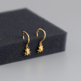 Spider Animal Ear Clip Eardrop Pave cz S925 Silver Earrings