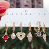 Set mess charms earring