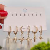 Set mess star charms earring