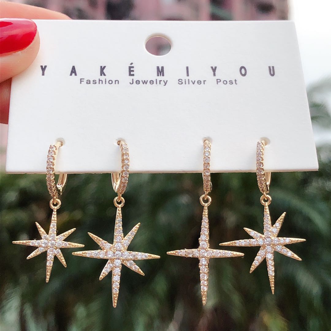 Set star earring