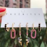 Set snake charms earring
