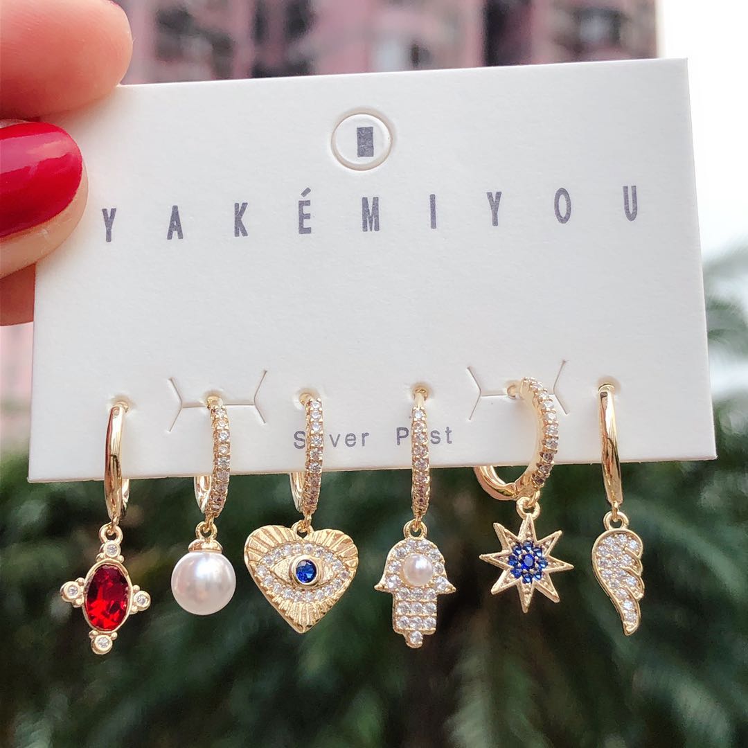 Set mess charms earring