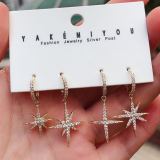 Set star earring