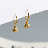 Insect Ladybird Ear Clip Pave cz S925 Silver Earrings