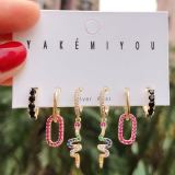 Set snake charms earring