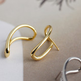 Irregular Line S925 Stud Earrings