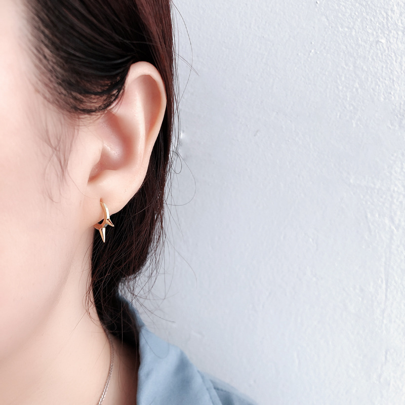 Rivet Charm Punk Style Ear Clip S925 Earrings