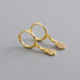 The Guitar Charm Ear Clip Pave cz S925 Earrings