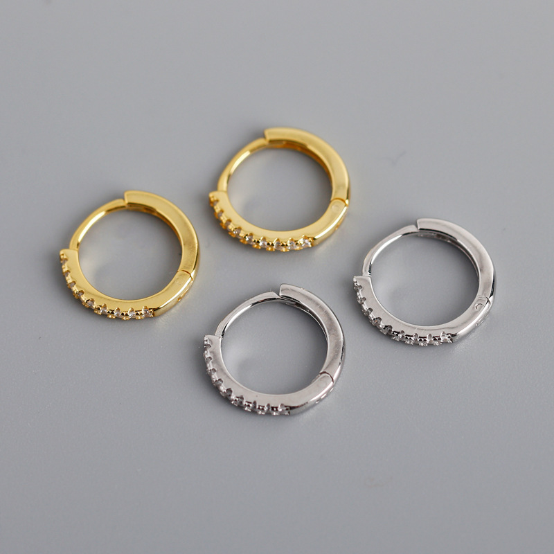 Circle Simple Ear Clip S925 Silver Earrings