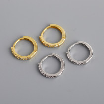 Circle Simple Ear Clip S925 Silver Earrings