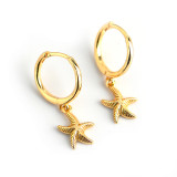 Starfish Charm Ear Clip S925 Silver Earrings