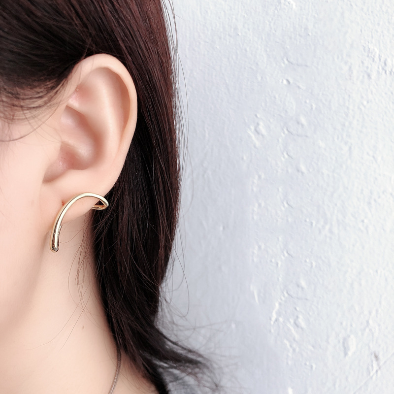 Irregular Line S925 Stud Earrings