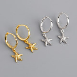 Starfish Charm Ear Clip S925 Silver Earrings
