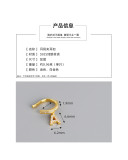Letter A Ear Bones Clip Pave cz S925 Silver Earrings