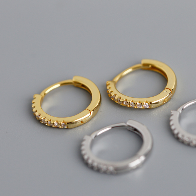 Circle Simple Ear Clip S925 Silver Earrings