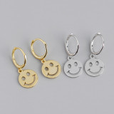 Smile Face Ear Clip S925 Silver Earrings