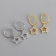 Star Charm Eardrop Ear Clip S925 Silver Earrings