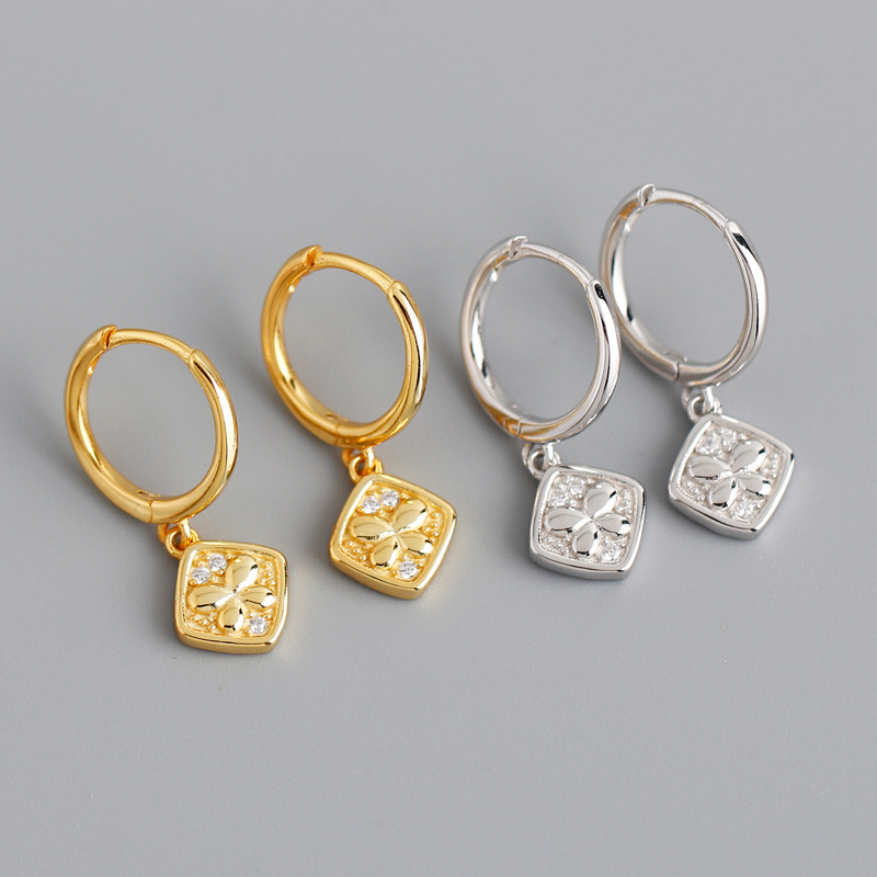 Butterfly Charm Ear Clip Pave cz S925 Earrings